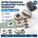 9.5 mm (0.37 in) Stainless Steel Eyelet Hand Punch and Setting Kit – 100 Sets + Tool KGS2IN1-24-PS100