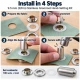 9.5 mm (0.37 in) Stainless Steel Eyelet Hand Punch and Setting Kit – 100 Sets + Tool KGS2IN1-24-PS100