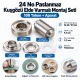 9.5 mm (0.37 in) Stainless Steel Eyelet Hand Punch and Setting Kit – 100 Sets + Tool KGS2IN1-24-PS100
