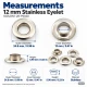 12 mm (0.47 in) Stainless Steel Eyelet Hand Punch and Setting Kit – 20 Sets + Tool KGS2IN1-26-PS020