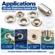12 mm (0.47 in) Stainless Steel Eyelet Hand Punch and Setting Kit – 20 Sets + Tool KGS2IN1-26-PS020