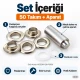 12 mm (0.47 in) Stainless Steel Eyelet Hand Punch and Setting Kit – 50 Sets + Tool KGS2IN1-26-PS050