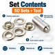 12 mm (0.47 in) Stainless Steel Eyelet Hand Punch and Setting Kit – 50 Sets + Tool KGS2IN1-26-PS050