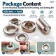 12 mm (0.47 in) Stainless Steel Eyelet Hand Punch and Setting Kit – 100 Sets + Tool KGS2IN1-26-PS100