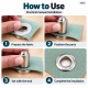 12 mm (0.47 in) Stainless Steel Eyelet Hand Punch and Setting Kit – 100 Sets + Tool KGS2IN1-26-PS100