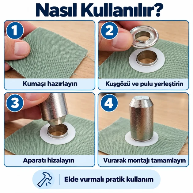 31 No Paslanmaz Kuşgözü Elde Vurmalı Delme ve Çakma Seti – 20 Takım + Aparat KGS2IN1-31-PS020