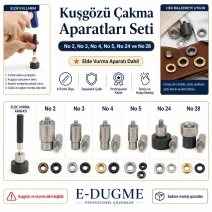 Eyelet Installation Die Set – 6 Sizes with Hand Setting Tool KLP002-028SET