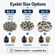 Complete Eyelet Workshop Starter Kit – Hand Press with 10 mm, 13 mm and 17 mm Eyelets KOMPLE-ATOLYE-KUSGOZU-SET12