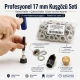 Profesyonel 17 mm Kuşgözü Seti – Delme Kalıbı, Çakma Kalıbı ve Elde Aparat Dahil KUSGOZU-17MM-SET04
