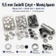 Hand Press Baby Snap Fastener Set 9.5 mm / 0.37 in Klikit, Capped and Pearl Snap Tool Kit M0099-SET95 with various snap