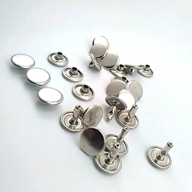 54 Double Cap Rivet with 12 mm Front and Back Caps, 7.5 mm Long Steel Post for Durable Fastening in Handbags and Fashion
