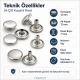 54 Double Cap Rivet with 12 mm Front and Back Caps, 7.5 mm Long Steel Post for Durable Fastening in Handbags and Fashion