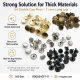 54 Double Cap Rivet with 12 mm Front and Back Caps, 7.5 mm Long Steel Post for Durable Fastening in Handbags and Fashion