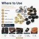 54 Double Cap Rivet 12 mm (0.47") Front Cap and 7.5 mm (0.30") Post Steel Rivet for bags, belts, and leather goods - 500 Sets