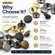 54 Double Cap Rivet 12 mm (0.47") Front Cap and 7.5 mm (0.30") Post Steel Rivet for bags, belts, and leather goods - 500 Sets