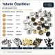 54 Double Cap Rivet 12 mm (0.47") Front Cap and 7.5 mm (0.30") Post Steel Rivet for bags, belts, and leather goods - 500 Sets