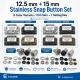 15 mm Snap Button Color and Finish Test Set – 4 Color Snap Packs + KLP0015 Mounting Die Included – Hand Press Not Included SET-15MM-CITCIT-400