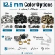 15 mm Snap Button Color and Finish Test Set – 4 Color Snap Packs + KLP0015 Mounting Die Included – Hand Press Not Included SET-15MM-CITCIT-400