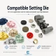 12.5 mm Plastic Cap Snap Button Color Selection Set – 12 Colors / 600 Sets – 54 System Stainless 3 Bottom Parts + Mounting Tool and Set Box Gift SET-CITCIT-125PL-12RENK-600