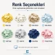 12.5 mm Plastic Cap Snap Button Color Selection Set – 12 Colors / 600 Sets – 54 System Stainless 3 Bottom Parts + Mounting Tool and Set Box Gift SET-CITCIT-125PL-12RENK-600