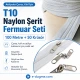 T10 Nylon Zipper Tape Set with Sliders