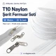 T10 Nylon Zipper Tape Set with 50 Meters of Tape and 25 Sliders
