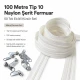 100 m / 328.08 ft N5 / #5 Nylon Coil Zipper Chain Set with 50 Single-Pull Sliders for Workshops, ideal for custom zipper
