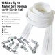 10 m / 32.81 ft N5 / #5 Nylon Zipper Tape Set with 10 Single-Pull Sliders for Workshops