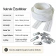200 m / 656.17 ft N5 / #5 Nylon Coil Zipper Chain Set with 100 Single-Pull Sliders for Workshops