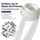 50 m / 164.04 ft N5 / #5 Nylon Zipper Tape Set with 25 Single-Pull Sliders for Workshops