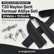 T20 Nylon Tarpaulin and Tent Zipper Set – 20 meters + 10 Pull Cords - SET-T20-NYLON-20M10C