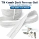 T9 Bone Tarpaulin and Tent Strap Zipper Set with 100m and 50 pulls