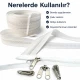 T9 Bone Tarpaulin and Tent Strap Zipper Set with 10 Pulls