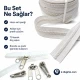 T9 Bone Tarpaulin and Tent Strap Zipper Set with 10 Pulls