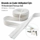T9 Bone Tarpaulin and Tent Strap Zipper Set with Pull Handles