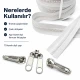 T9 Bone Tarpaulin and Tent Strap Zipper Set with 50 meters strap and 25 pulls