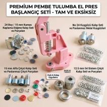 Complete Starter Kit for Snaps, Eyelets and Fabric Cover Buttons with Hand Press - SET001BAS