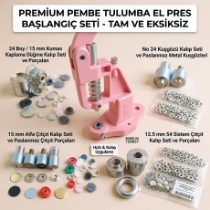 Complete Starter Kit for Snaps, Eyelets and Fabric Cover Buttons with Hand Press - SET001BAS