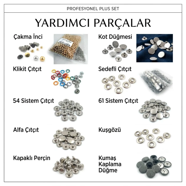 Professional Plus Set – Hand Press Machine M0099, 16 Dies and 5,875 Accessory Components - SET001PLUS