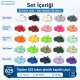 15 mm / 0.59 in Plastic Cap Snap Fastener Color Sample Set – 25 Colors / 625 Sets SET15PL25RENK