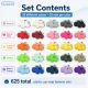 15 mm / 0.59 in Plastic Cap Snap Fastener Color Sample Set – 25 Colors / 625 Sets SET15PL25RENK