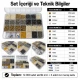 Acrylic Pearl Color and Die Set in 4, 6 and 8 mm sizes with 12 models and 12,000 pieces, perfect for textile and craft