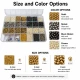Acrylic Pearl Color and Die Set in 4, 6 and 8 mm sizes with 12 models and 12,000 pieces, perfect for textile and craft