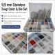 9.5 mm Stainless Steel Perforated Click Color Set – 23 Colors / 2300 Sets SET95KLK23RENK