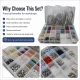 9.5 mm Stainless Steel Perforated Click Color Set – 23 Colors / 2300 Sets SET95KLK23RENK