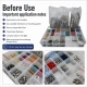 9.5 mm Stainless Steel Perforated Click Color Set – 23 Colors / 2300 Sets SET95KLK23RENK