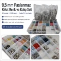 9.5 mm Stainless Klıkit Snap Color and Die Set – 23 Models / 2,300 Sets + 2 Dies SET95KLK23RENK