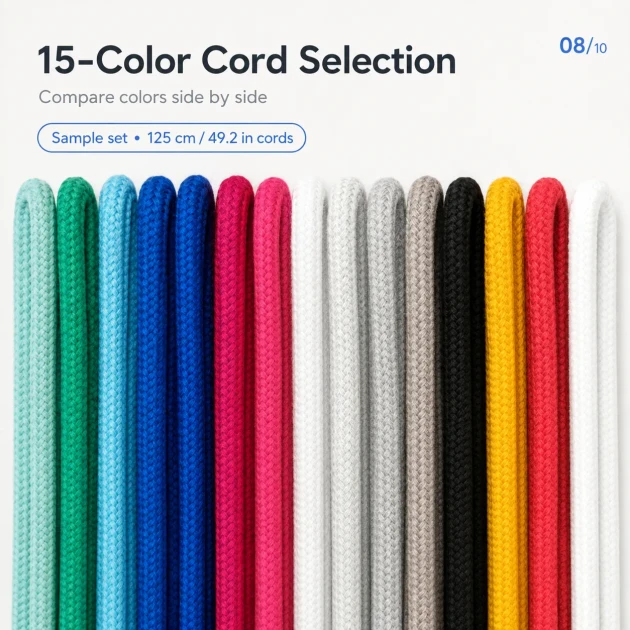 15-Colour Cord, 9.5 mm Eyelet and Installation Die Sample Set SETKRD2415