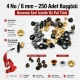 4 No Plise Sineklik Kuşgözü Seti, 6-6.5 mm Delme ve Montaj Kalıbı, Tulumba El Presli Başlangıç Seti