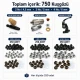 2 No / 4,5 mm, 3 No / 5 mm ve 4 No / 6 mm Plise Sineklik Kuşgözü El Presli 3 Ölçülü Komple Deneme Seti Set001SinDn